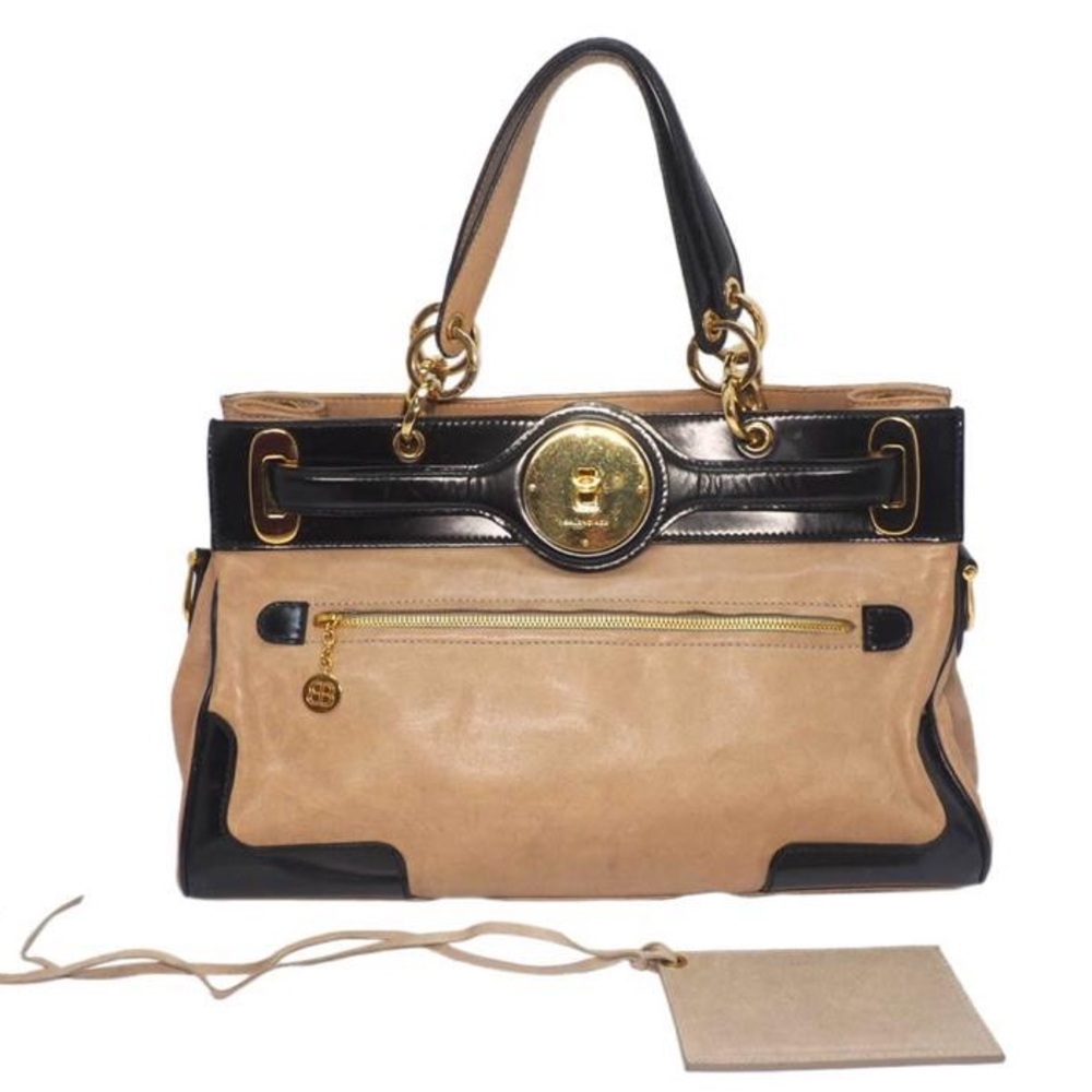 Balenciaga Tan and Black Women bag